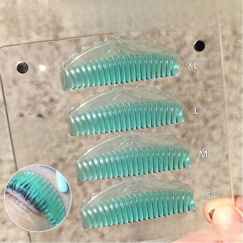 4 Paar wiederverwendbare Silikon-3D-Wimpernlifting-Pads, Wimpernlifting-Stäbchen-Set, 3D-Wimpernverlängerungs-Curler-Applikator-Werkzeuge