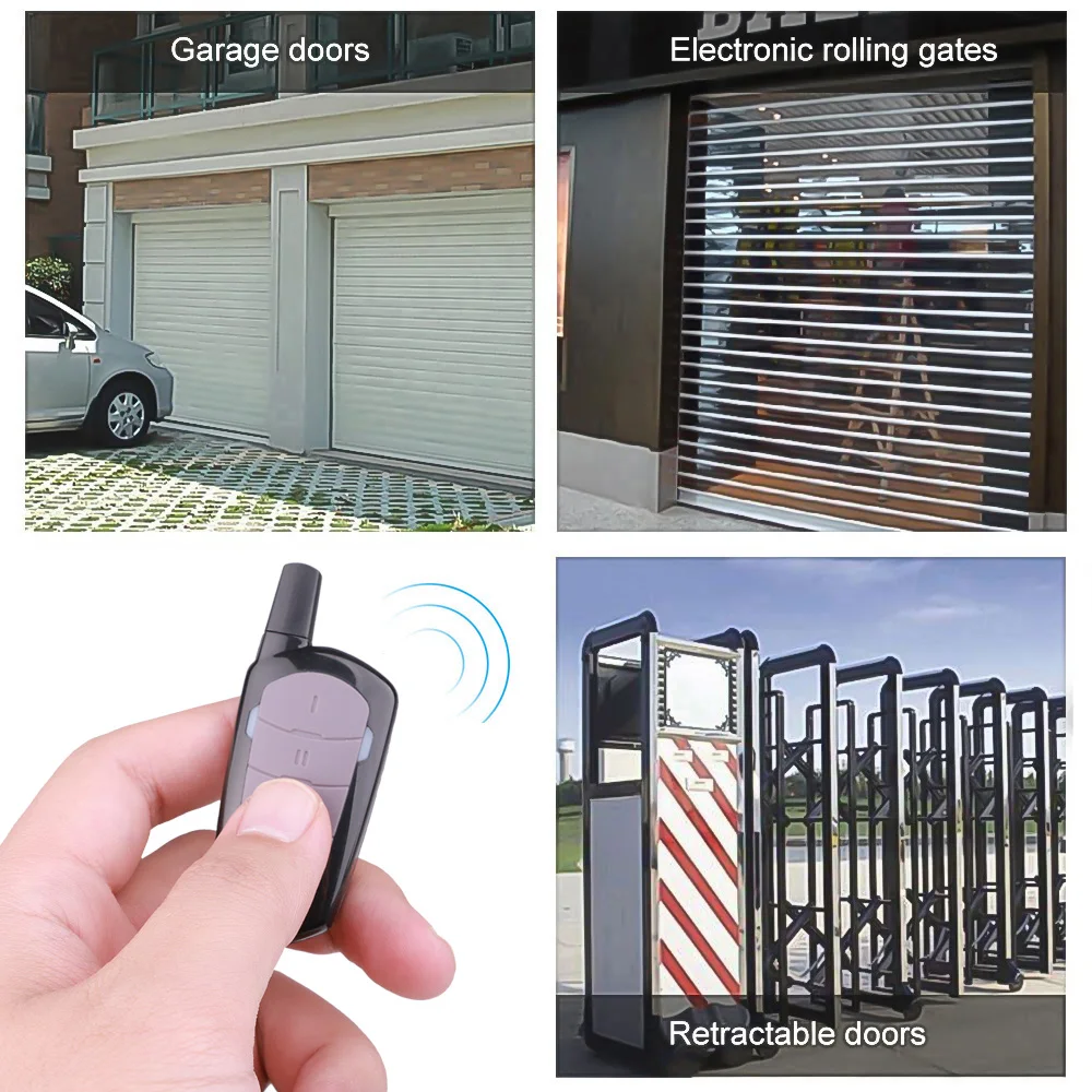Garage Remote Control Duplicator 433mhz Gate Door Commands Opener 433.92mhz Electric Rolling Code Clone Access Portal Fixed Code