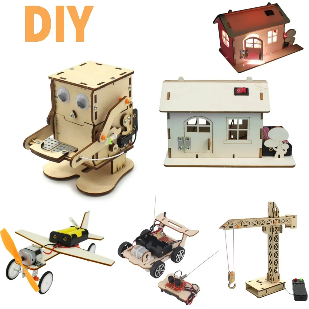 Robot Eating Coin Wooden DIY Educational Physics Experiment Toys STEM Project Science Education Aid Gift Science Experiment