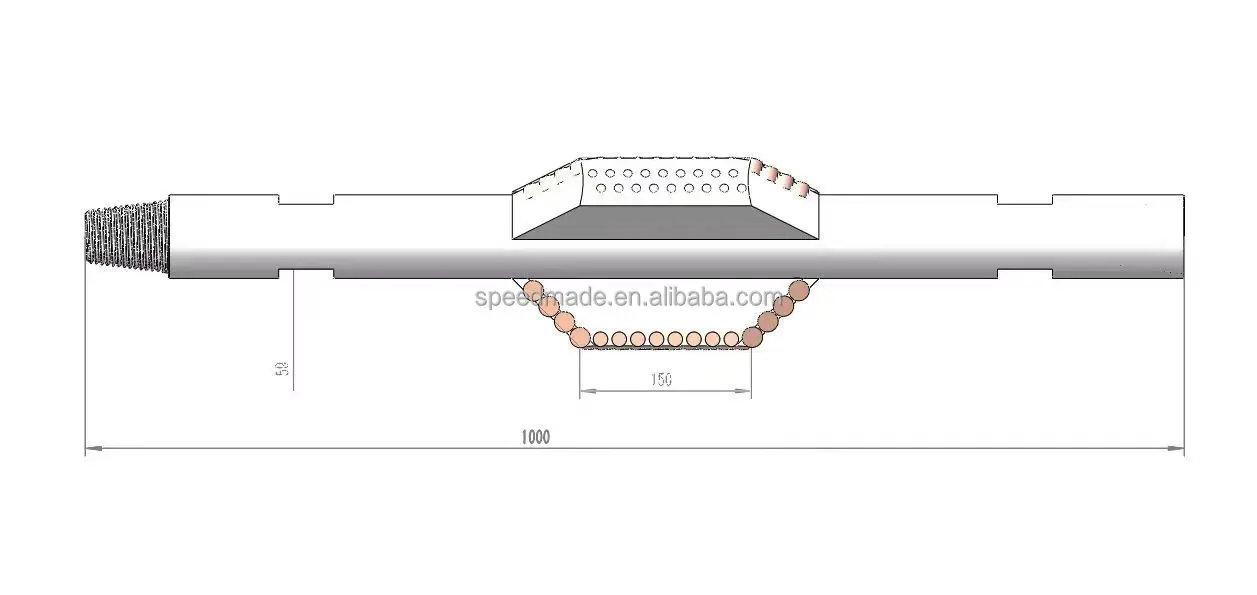 Speedmade 205mm Dia 2-3/8 Thread PDC Reaming Centralizer Diamond 76mm Drill Pipe Parts for Mining Direct Manufacturer Supplier