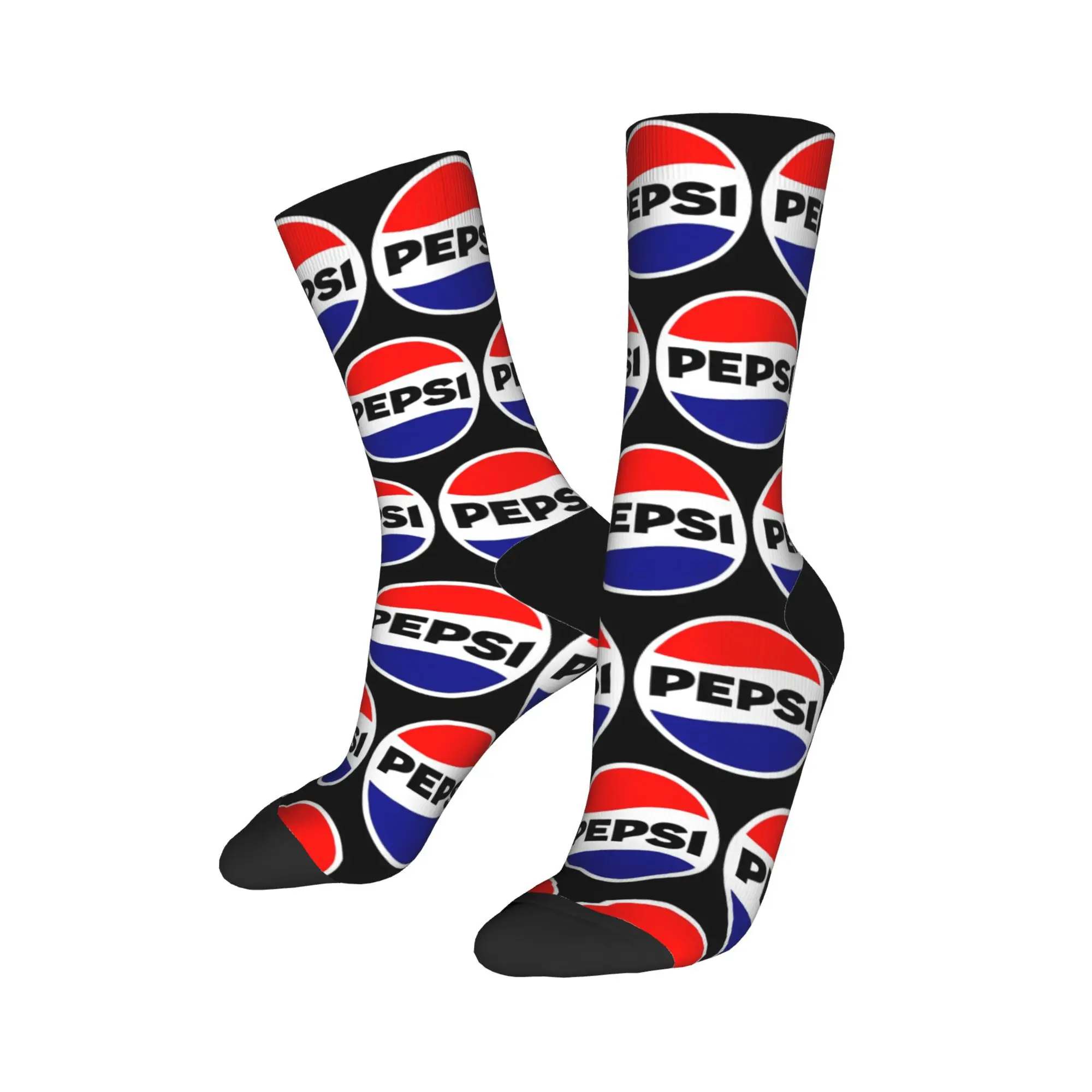 Divertido Pepsi Logo 1969 Calcetines para monopatín Cola Drink Calcetines de poliéster para unisex transpirable