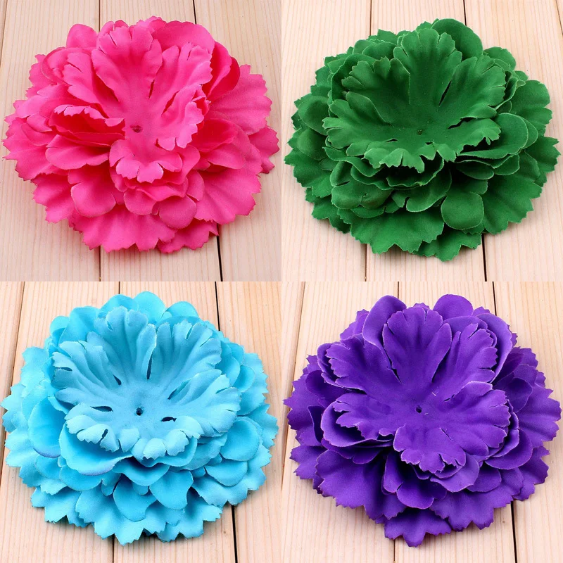 5pcs/lot 11CM 20colors Newborn Chic Peony Flower For Children Hair Accessories Artificial Fabric Flowers For Baby Headbands