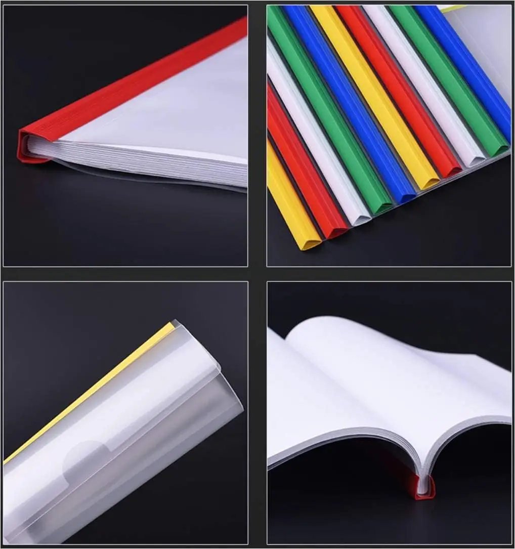 20 قطعة تقرير واضح 14 مللي متر شريط منزلق ، شفافة استئناف مجلدات ملفات العرض المنظم الموثق ، لورق حجم الرسالة/A4 #5