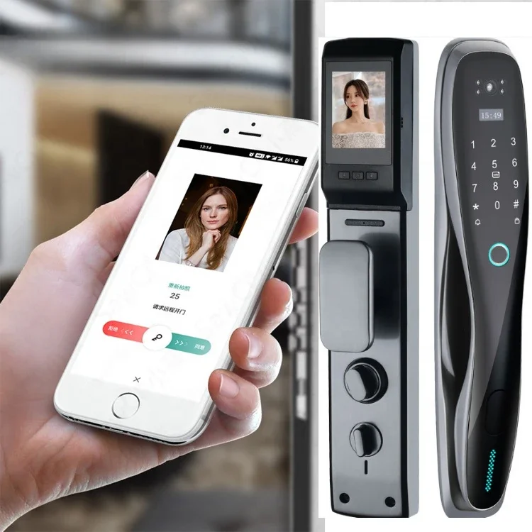 

Full Automatically Cat Eye Digital Door Lock Tuya App WiFi Smart Door Lock Fingerprint Password Cards Key