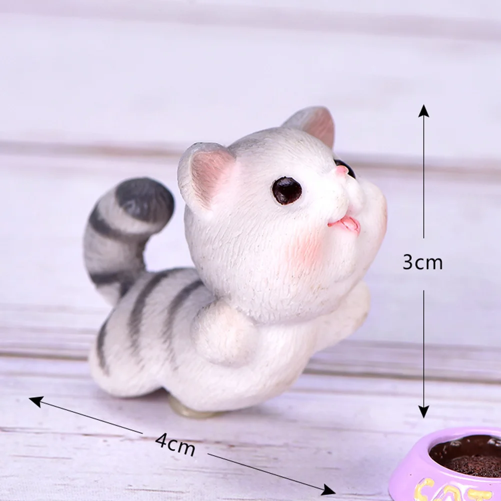 

1Set Pet Micro Landscape Resin Mini Cat Collection Hand-Painted Miniature Bonsai Craft DIY Garden Flowerpot Decor