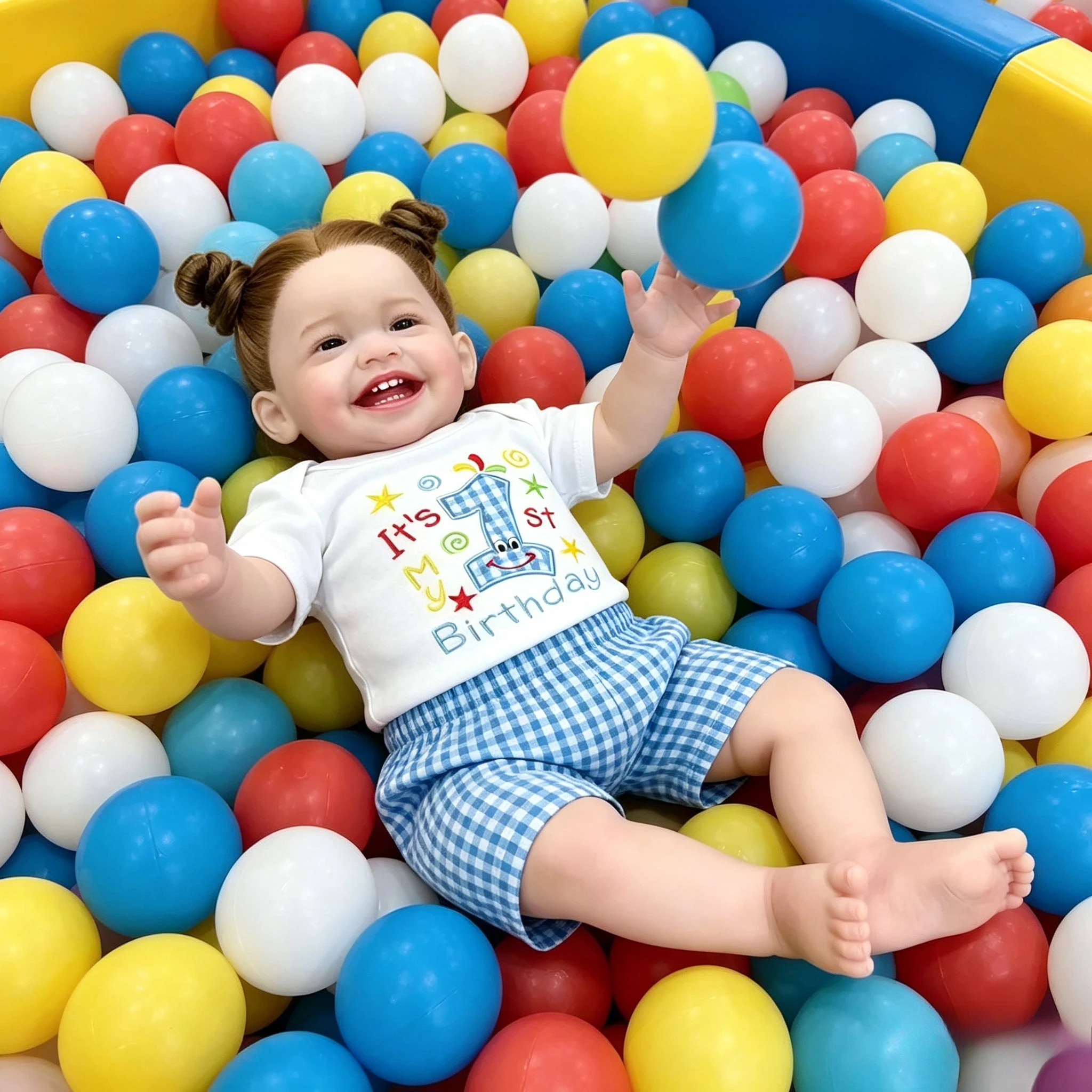 

Mila Reborn Doll 60CM, Handmade Silicone Baby Doll with Rooted Hair, 100% Hand-Painted 3D Skin with Visible Veins
