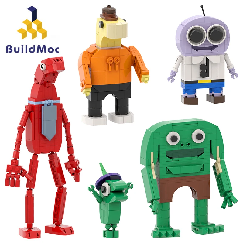 Smilinged Friend Building Block Set Movie Glep,Pim Charlie  Alan,Mr Frog Bricks Building Toy Cartoon Role Model for Kids Gift