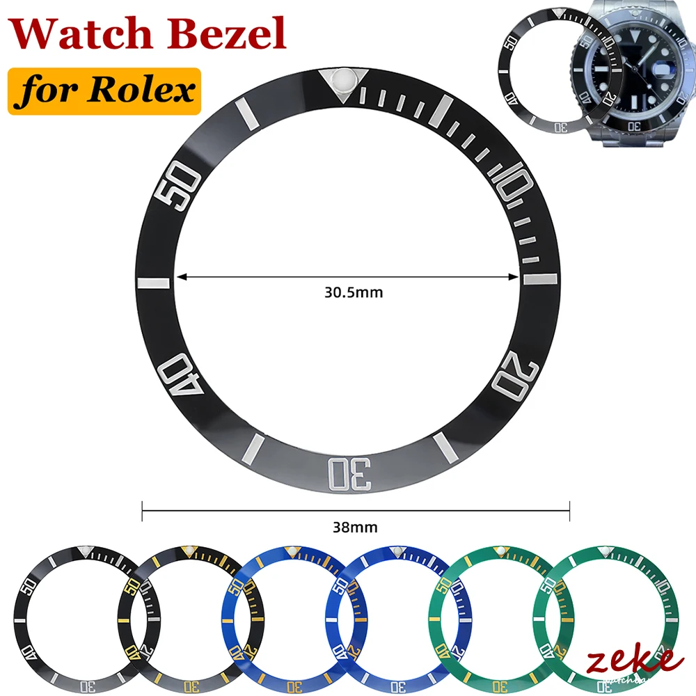 38mm Ceramic Alloy Watch Bezel Insert Ring Slope Fit 40mm Watch Case for Rolex Water Ghost GMT Diving Men Watch Part Accessories