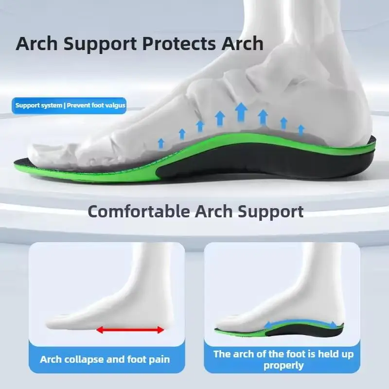 1 زوج الرياضة قوس دعم النعال إيفا امتصاص الصدمات مرونة ارتداء مقاومة العظام النعال المسطحة قدم منصات القدم