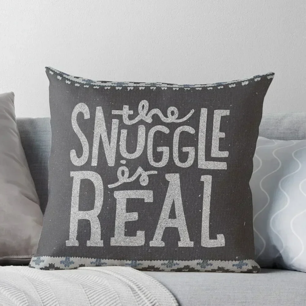 

the SNUGGLE is REAL Throw Pillow Pillow Case Christmas christmas cushions covers Pillowcase Cushion Cushion Cover Set pillow