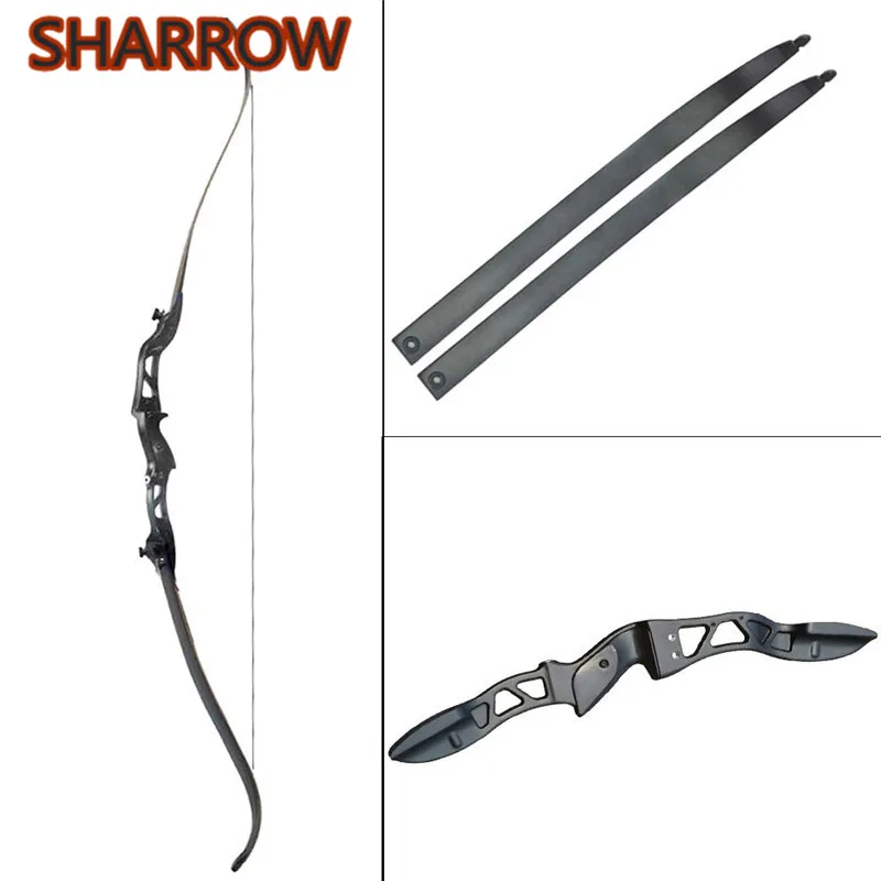 

1Pc 66" 24lbs-36lbs Takedown Recurve Bow Longbow Right Hand Adult and Beginner Alloy Riser Target Competition Shooting Archery