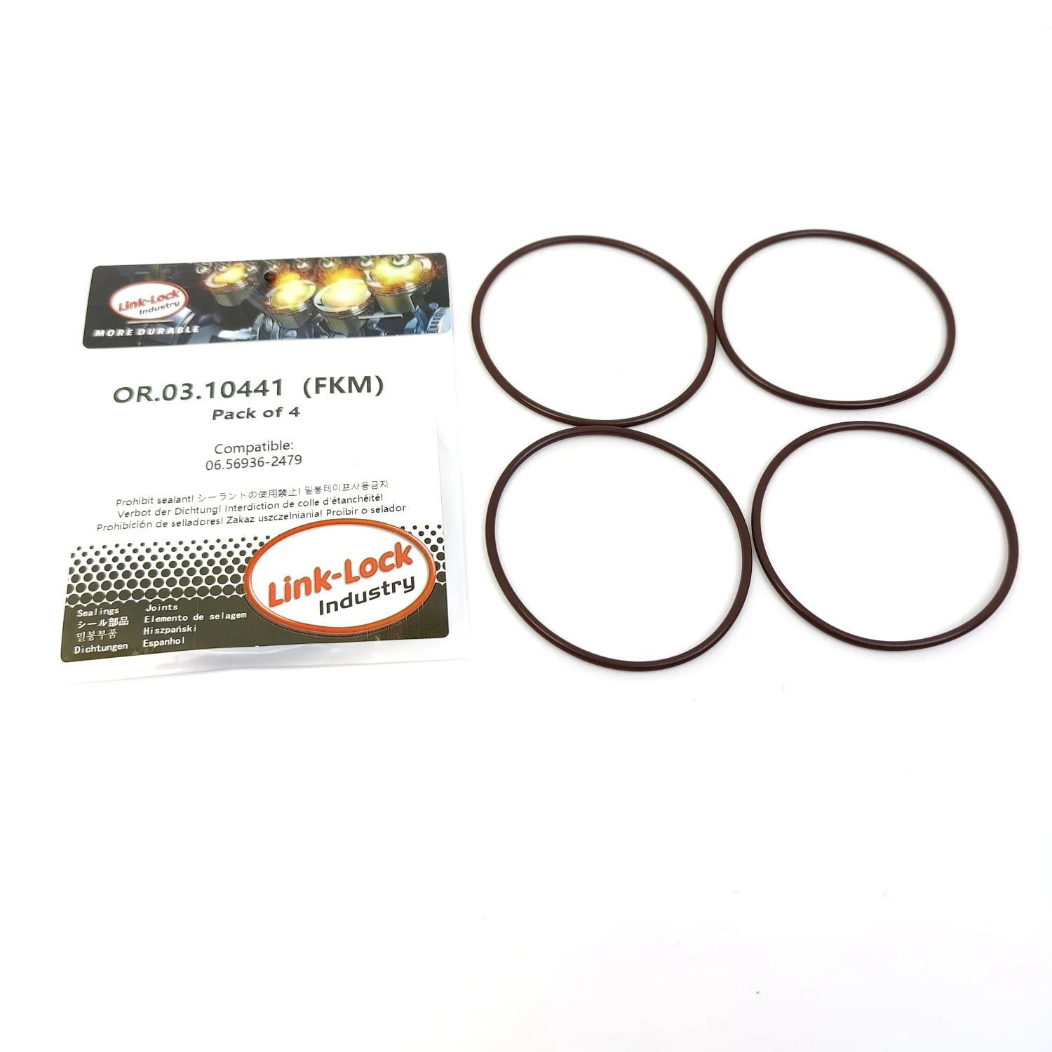 LINK-LOCK 4PCS OR.03.10441 FKM Viton Sealing O-Ring Kit of Camshaft 06.56936-2479 for Man - view 3