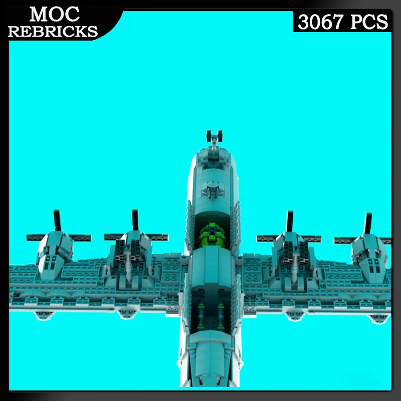 MOC-119970 Fighter Technical Ideas Series Assembly Model Building Blocks MOC Superfortress 1:35 Scale Aircraft Bricks Toy Gift