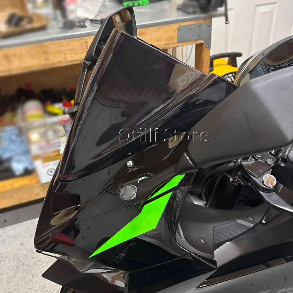 

For Kawasaki Ninja ZX-6R ZX6R ZX 6R 2024 2025 2026 Motorcycle Windscreen Windshield Wind Deflectors Double Shield Protector