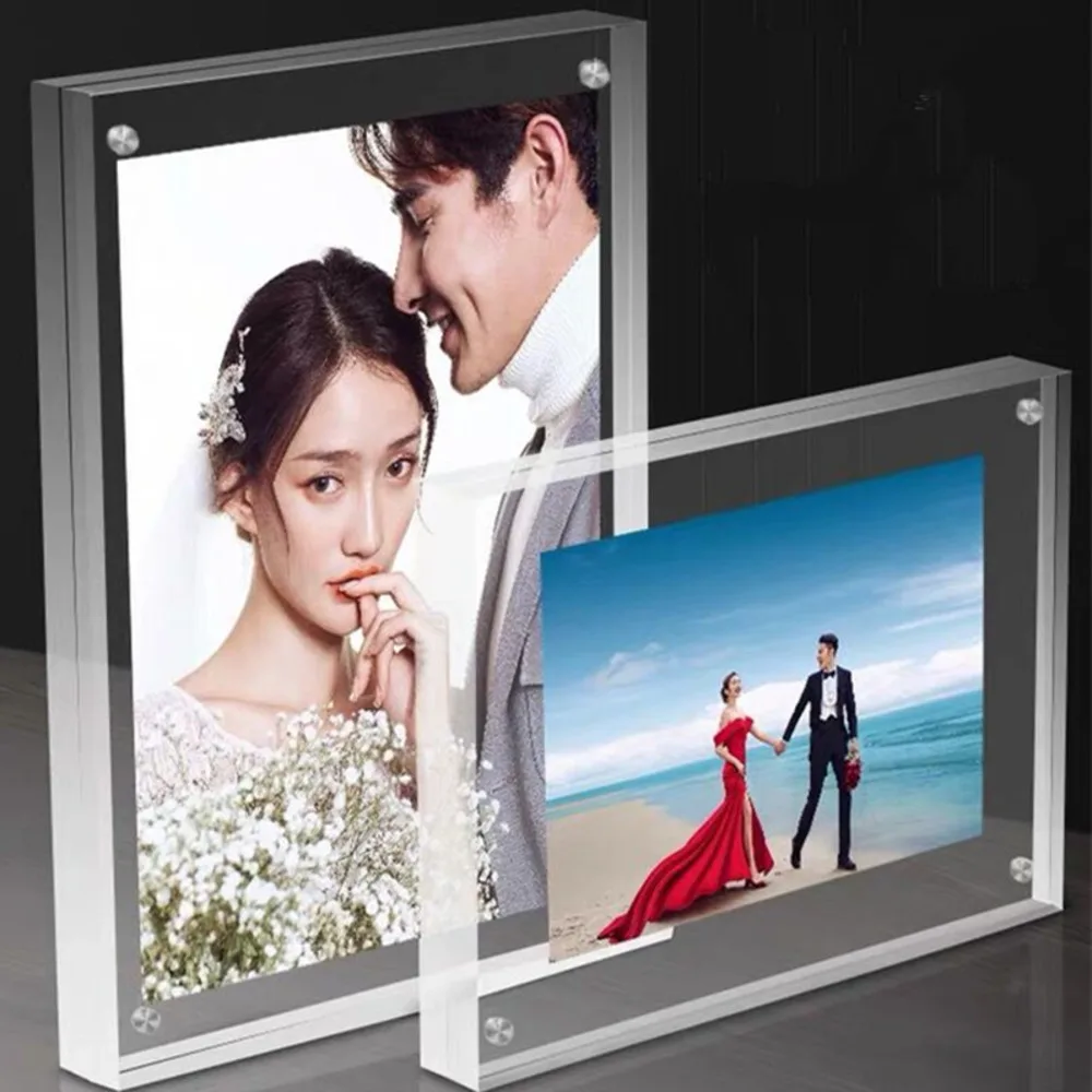 

A5 148x210mm Magnetic Acrylic Sign Holder Display Stand Photo Picture Poster Frame Block Table Menu Paper Price Label Holder