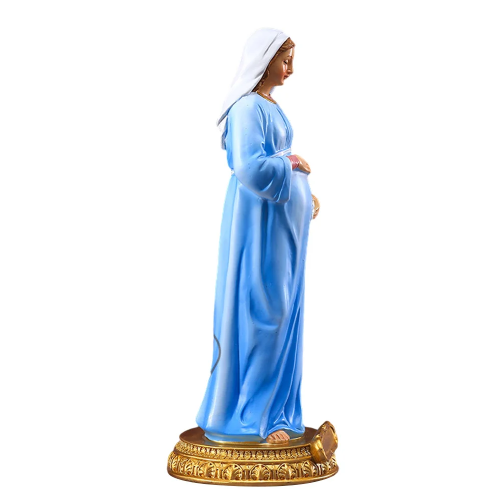 

Our Lady Ornament Virgin Mary Statue Desktop Adornment Decor Catholicism Resin Decoration Craft Jesus Novel Decors