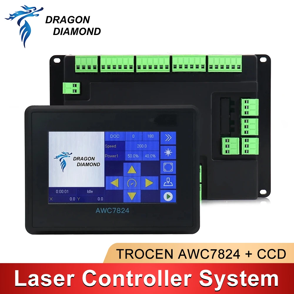 

Trocen AWC7824 Plus CCD 4 Axis Double Head DSP Controller System Replace AWC708C 6442G 6445G For Co2 Laser Cutting Machine