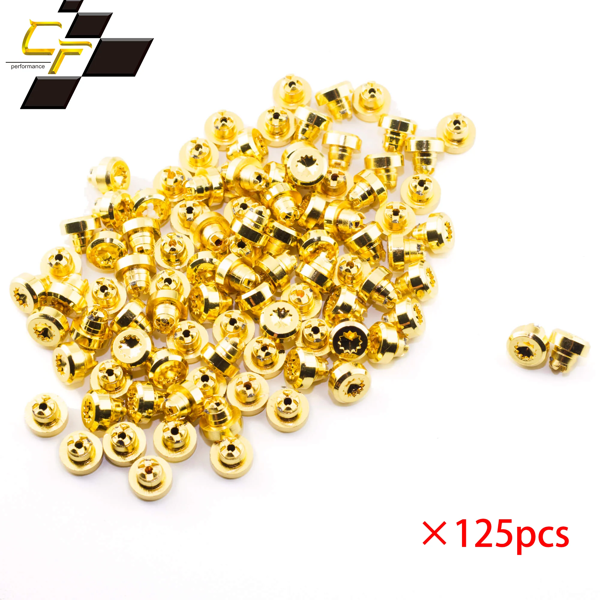 125pcsx12mm Car Wheel  Nuts  12-Pointed Star Fit For Rims Cap Lip Screw Bolt Tires Universal Decoration Studs Gold Accessories