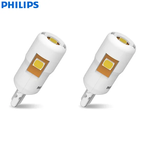 Imagen 2 del producto Philips 24V Ultinon Pro6000 T10 W5W camión LED bombillas interiores de señal 4000K placa blanca cálida luz de posición de lectura 24961WU60X2