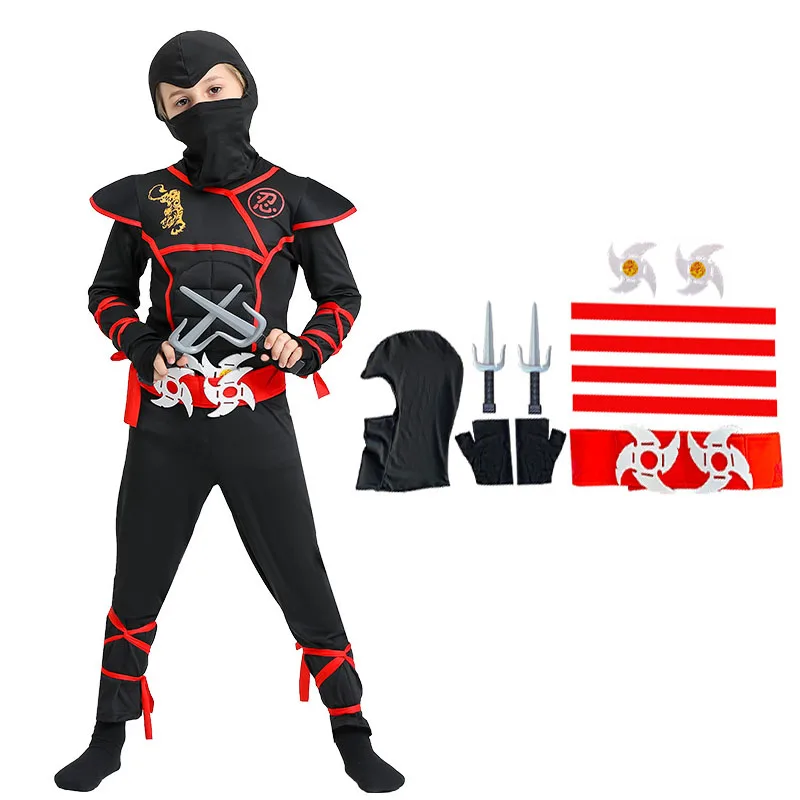 Unisex Ninja Deluxe Costume for  Role Play Halloween Dress-up