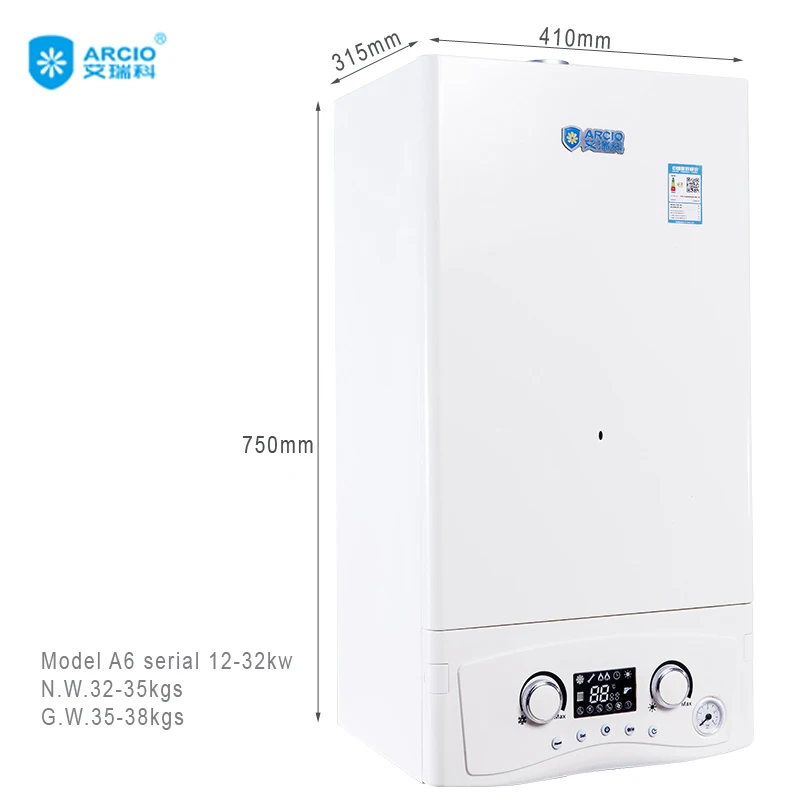 

Powerfull Big Size Wall Hung Gas Boiler for Heating DHW NG LPG Combi Gas Boiler for Radiators Underfloor Heating Domestic Use