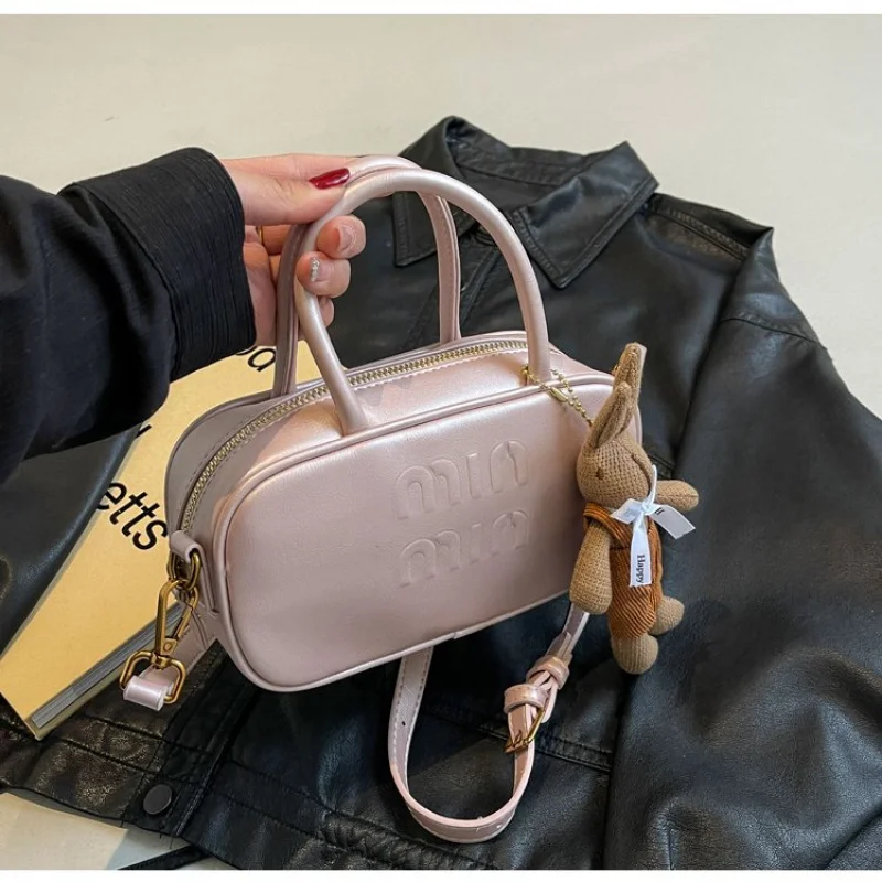 Damen-Tragetasche aus strapazierfähigem Leder mit Pariser Stil und lässigem Vintage-Pendler-Chic-Look ​