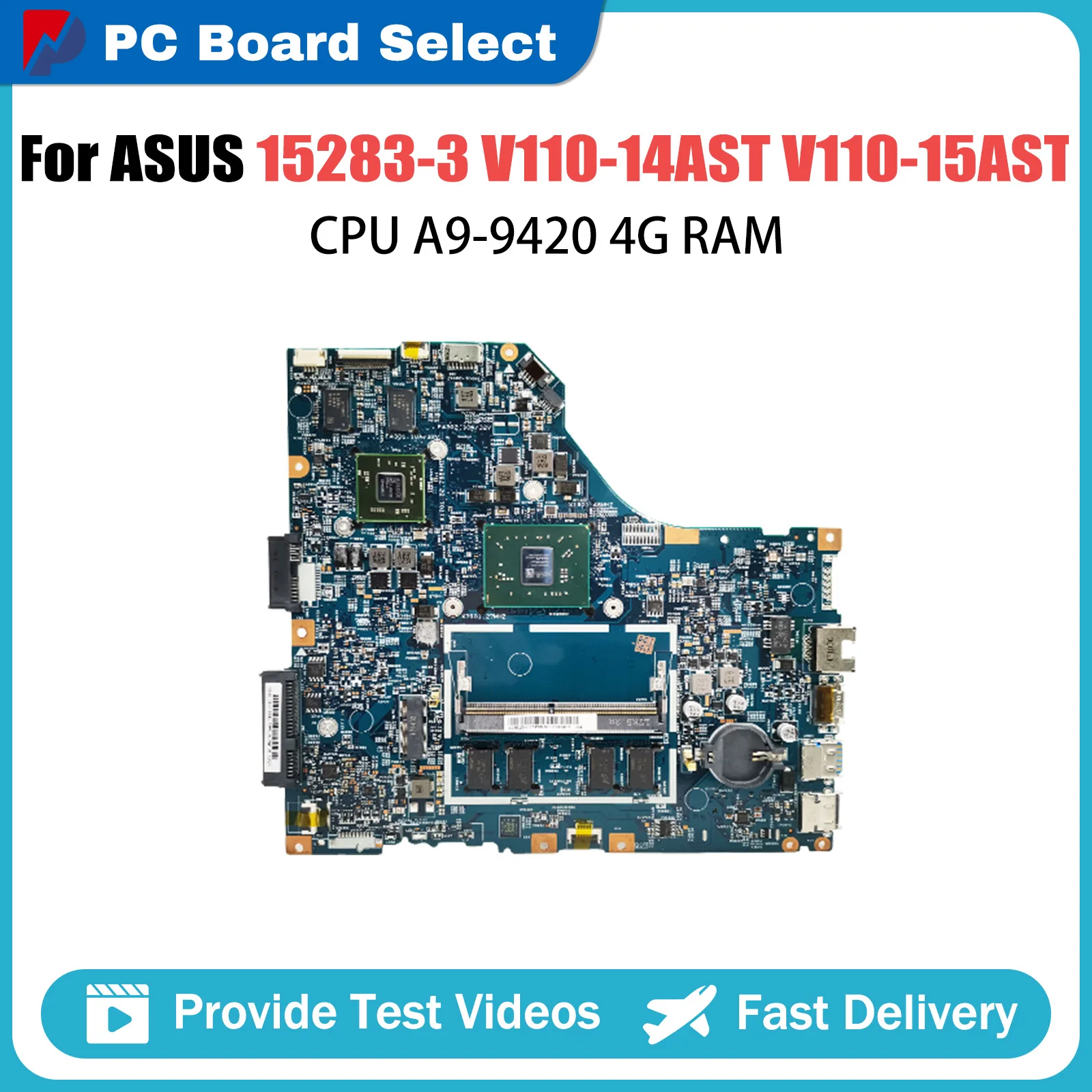 

Для Lenovo v110-14ast 15283-3448 08A01 0031 материнская плата AMD процессор E2 9010U процессор RAM 4G 100% тест Ideapad V110-14AST 15283-3