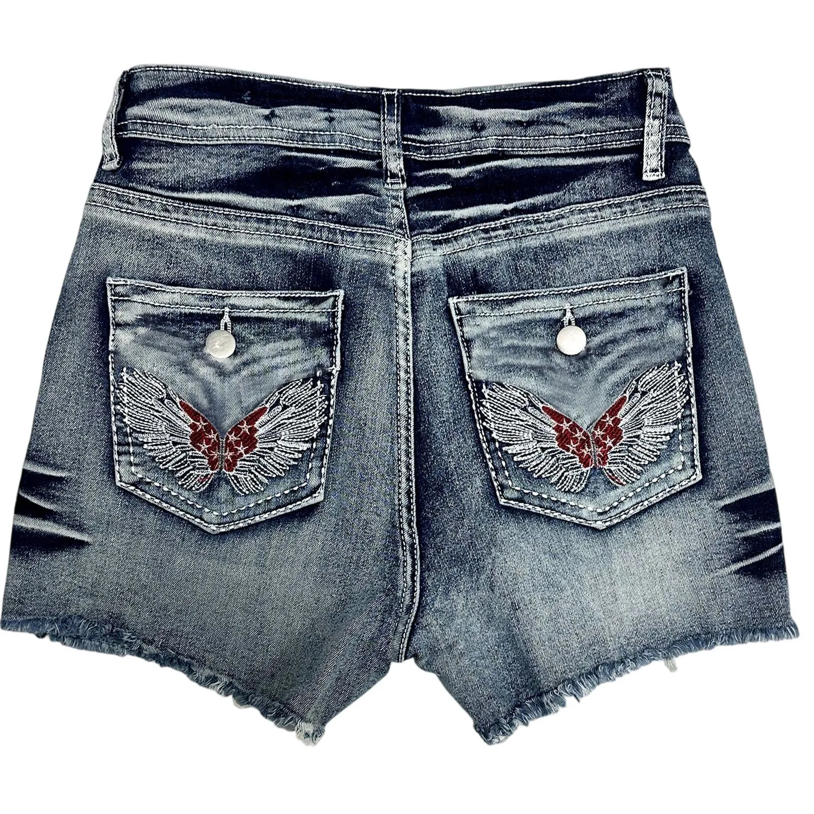 شورت دينم مثير منخفض الخصر 2025 فتحة صيفية جديدة بنطال واسع الساق جينز ممزق للنساء شورت Y2k شورت نسائي