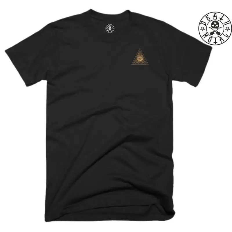 All Seeing Eye T Shirt Pocket Music Clothing Rock Metal Triangle Illuminati Top