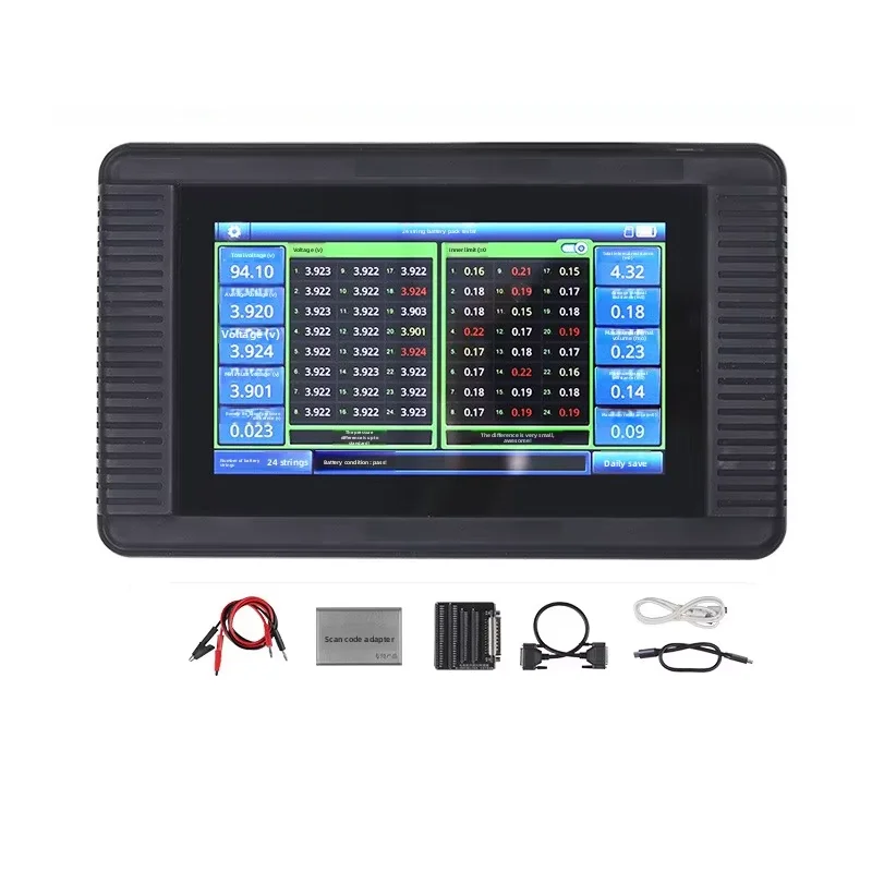 24 Unit Battery Individual Cell System Single Touch Screen Data Display Coulomb Voltage Inner Resistance Meter Oddvida