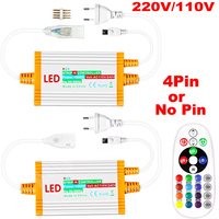 1500W Waterproof 110V 220V Power Transformer Controller for RGB Led Strip Light EU plug Power Supply Adapter with Remote Control