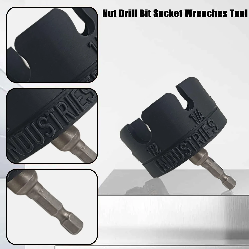 Universal Nut Zipper Drill Attachment for Fast Nut and Bolt Removal Portable Nut Drill Socket Wrench Tool Plastic Nut Drill Bit