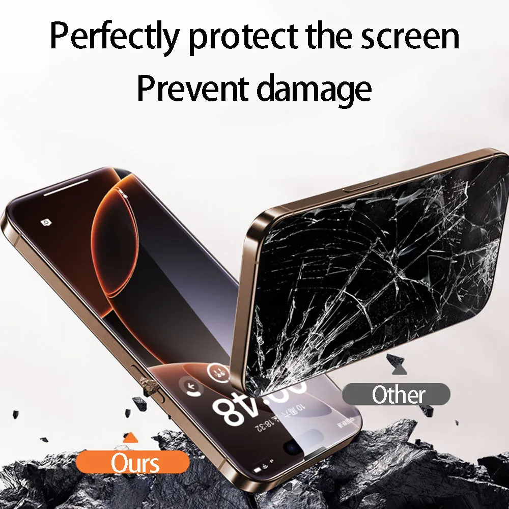 2/4Pcs Anti-Spy Tempered Glass For iPhone 16 15 14 13 12 11 Pro XS Max Screen Protector For iPhone X XR Full Cover Privacy Glass image 2
