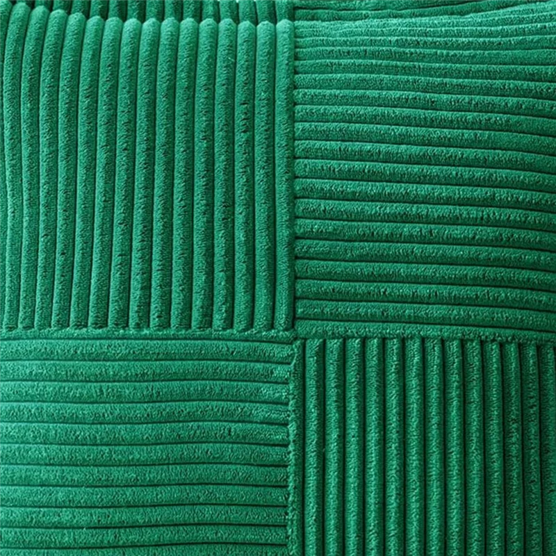 

N83R Dark Green Pillow Covers With Splicing Super Soft Boho Striped Pillow Covers Broadside Decorative Textured Throw Pillows