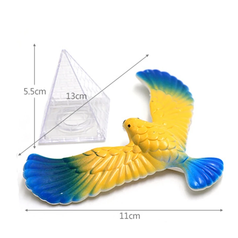 3X Magic Balancing Bird Science Desk Toy Balancing Eagle Novelty Fun With Pyramid Stand,Random Color