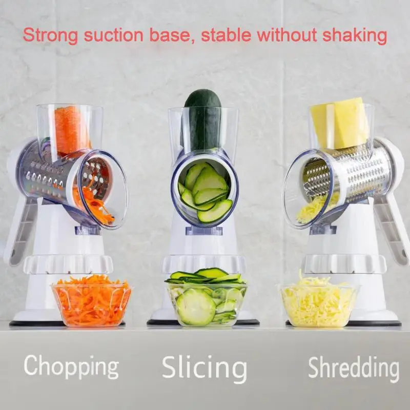 Hand Crank Vegetable Slicer, Multifunctional Fruit Potato Shredder