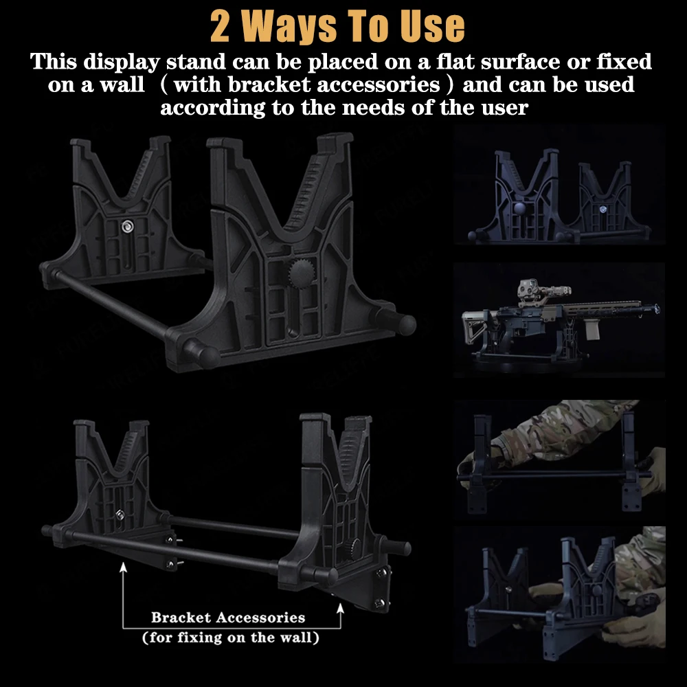 Hunting Airsoft Display Stand for Gun Protection, Cleaning, Maintenance Decorative & Exhibition/Tactical Rifles Placing Bracket