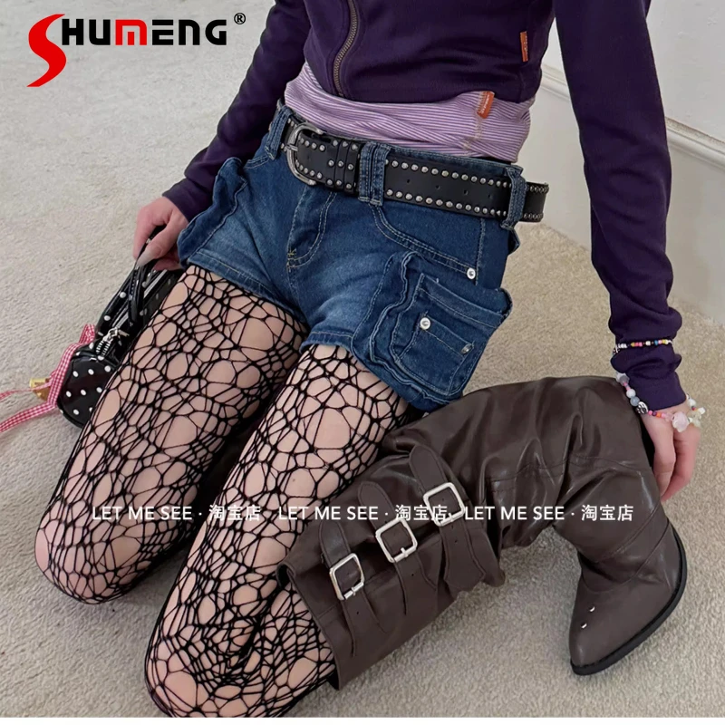 

Irregular Weave Fishnet Stockings Japanese Y2K Subculture Sexy Hot Girl Mesh Hollow Out Stockings Cool Slimming Leggings Ladies