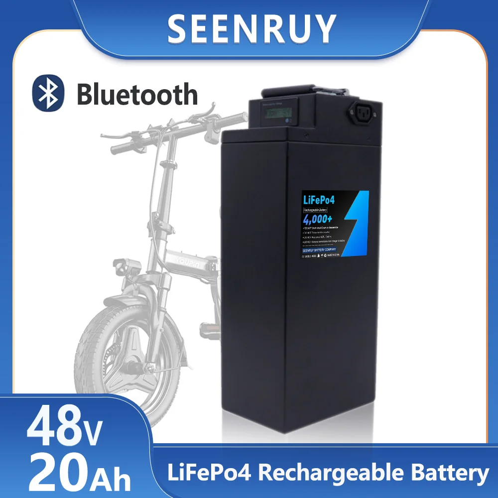 

48v 20AH LiFePO4 Rechargeable Battery Pack Built-in BMS for Electric tricycle folding car with 5A Charger