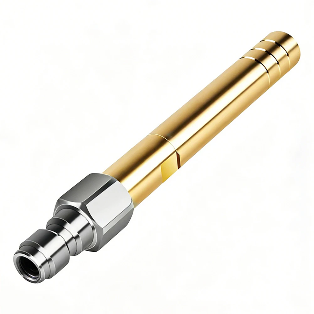 For Pressure Washer 2-in-1 Adjustable Long Range Spray Nozzle With 1/4 Quick Connect Metal Copper High Power Cleaning Tool