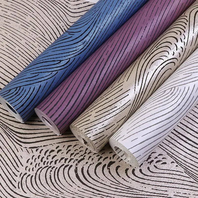 New Chinese Non-Woven Bedroom Wallpaper Ukiyo-E Sea Wave Sofa Tv Background Wallpaper Study Room Bedroom Porch Tea House Mural