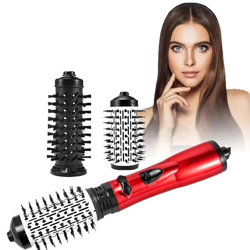 

Hair Curler Straightening Brush Ceramic Tourmaline Multi Styler Rotating Hair Dryer With 5 Heat Adjustments for Dry Hair