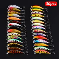 30 Uds Minnow pesca Minnow Wobbler cebo de pesca Artificial aparejos para perca lubina