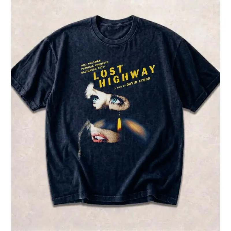 Monster's Night Scar T-shirt, David Lynch Movie Men's T-shirt Summer New Unisex High Street T-shirt