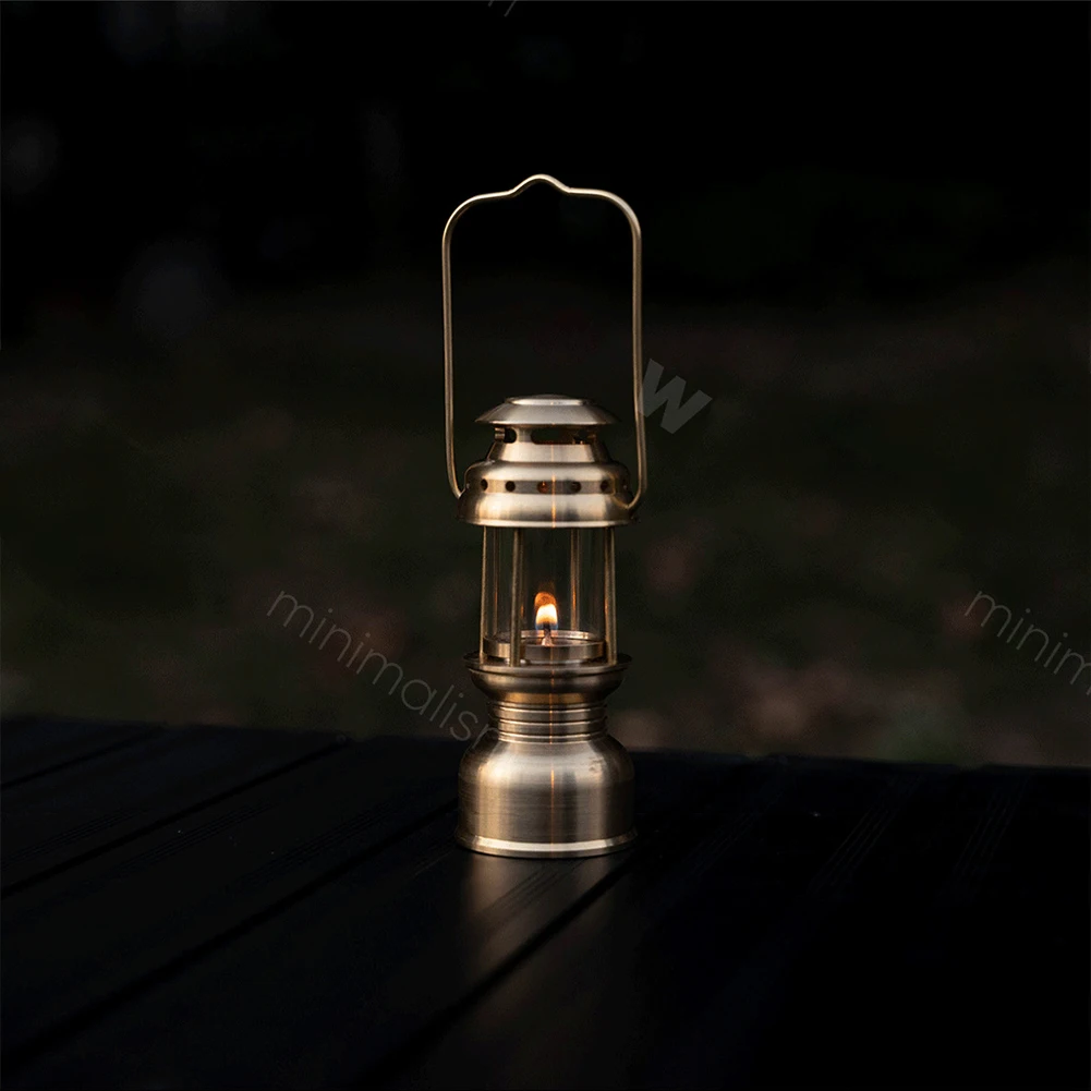 2-In-1 Copper GZ Brass Lampshade Golden Hanging Lantern Case Kerosene Lamp for GZ BD Vintage Camping Light Mine Light Retro