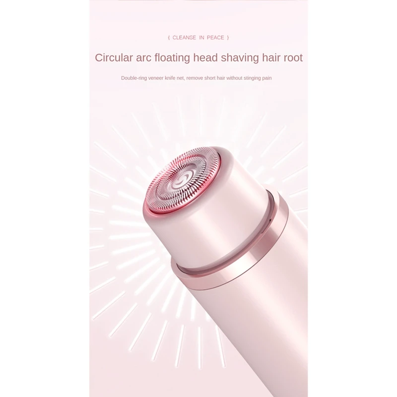 A98G-Bikini Trimmer For Women Electric Shaver 2-In-1 Body And Facial Hair Removal Double Head For Pubic Face Underarm Legs