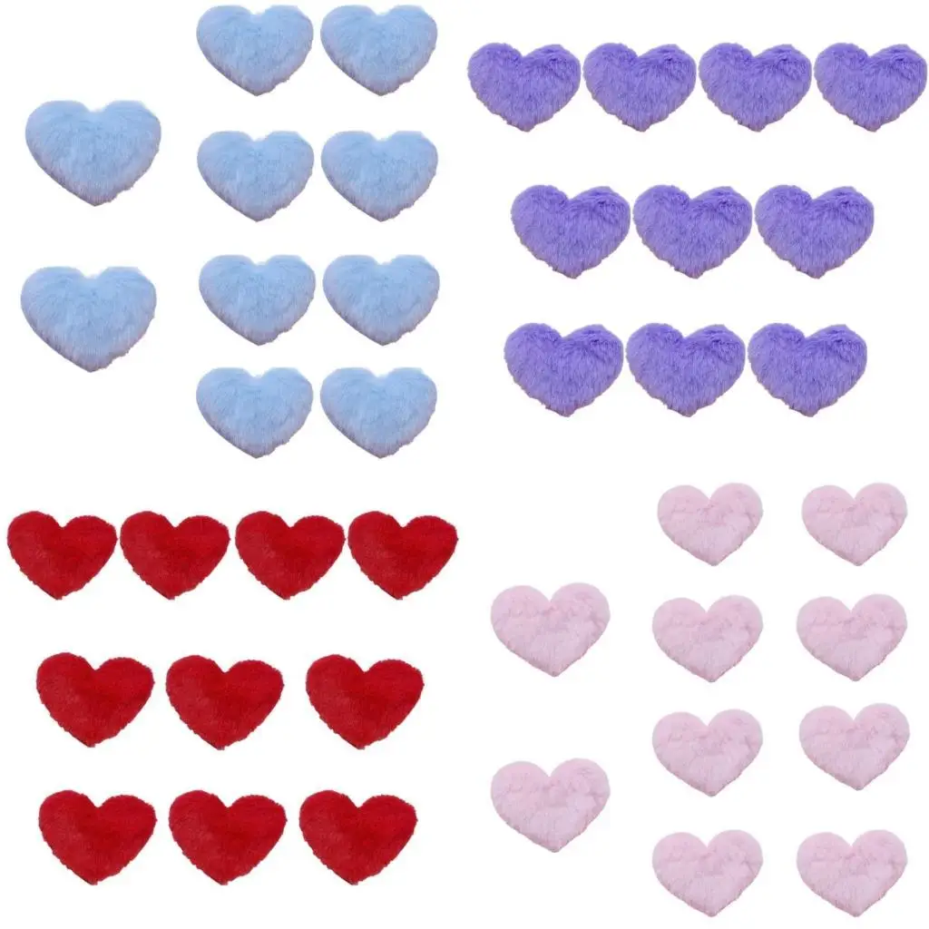 

R1we Plush Heart Appliques для волос для женщин для женщин Barrettes аксессуары