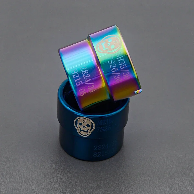 ホルダーダブルヘッドステンレス鋼フィット日本 NH35 NH36 7S 4R 8215 8205 2824 2836 8200 ムーブメント修復ツール