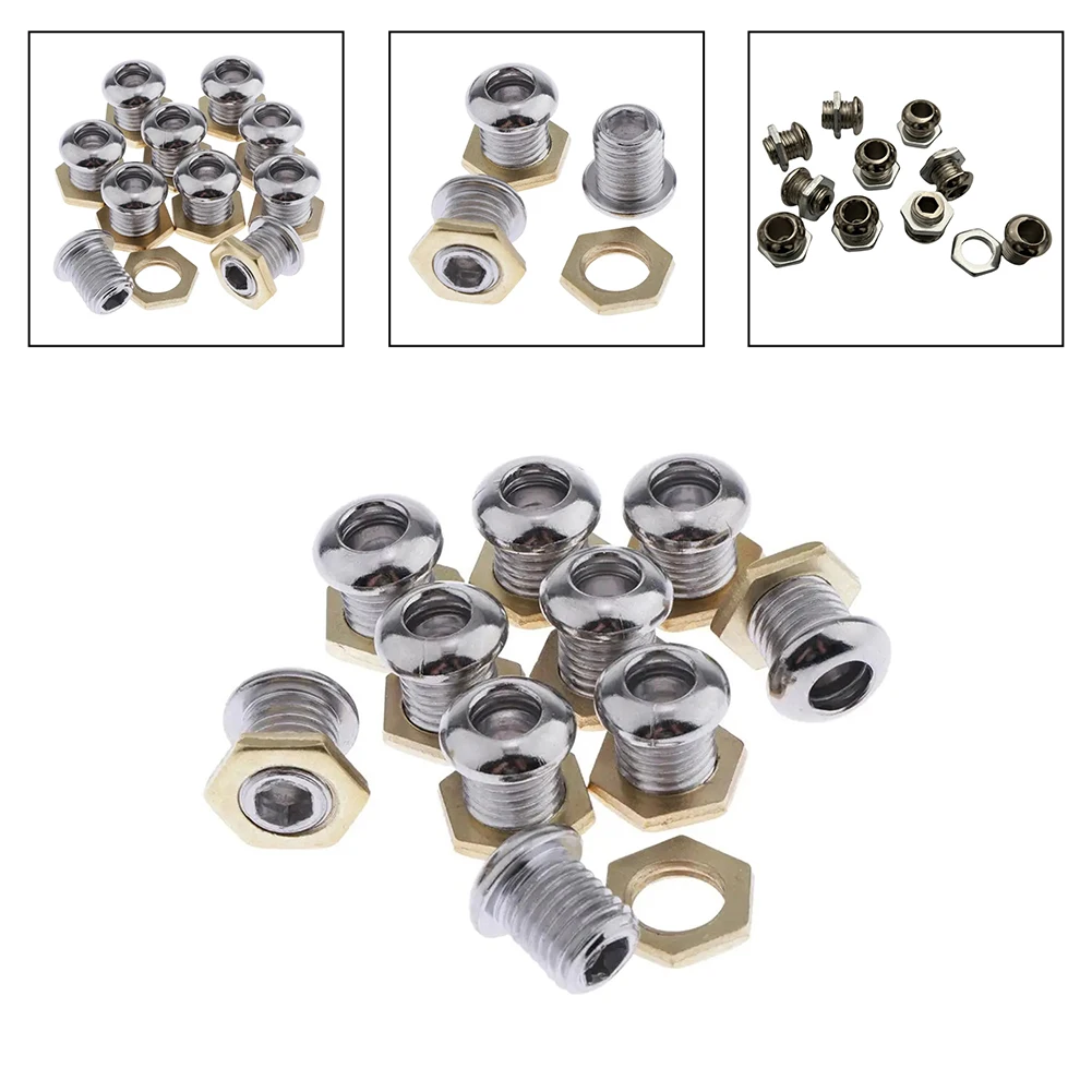 10 Pcs Exhaust Hole Drum Screw Zinc Alloy Air Hole Screw Gaskets Set For Bass Snare Drum Percussion Musical Instruments Parts