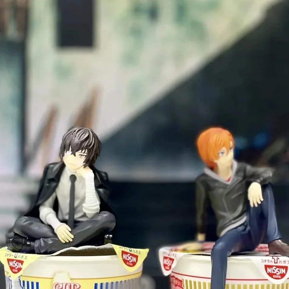 Neue Bungo Stray Dogs Dazai Osamu Figur Nakahara Chuuya Actionfiguren PVC-Modell Sammlung Noodle Stopper Geburtstagsgeschenke – Detail 3